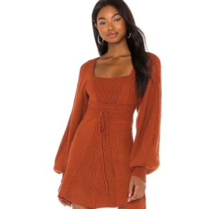 Emmaline Free People Mini Dress in Cinnamon